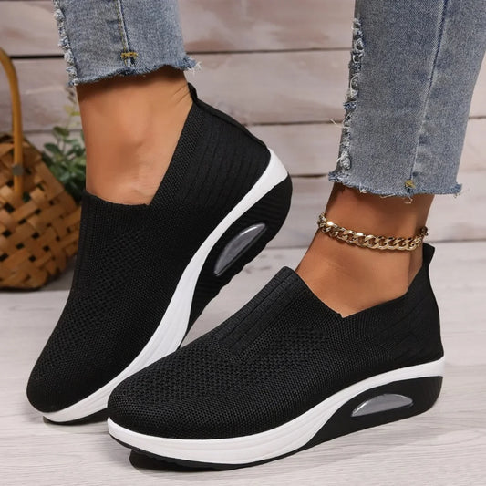 Orthopaedic Comfort Shoes for Women, Cushioned Mesh Trainers with Arch Support