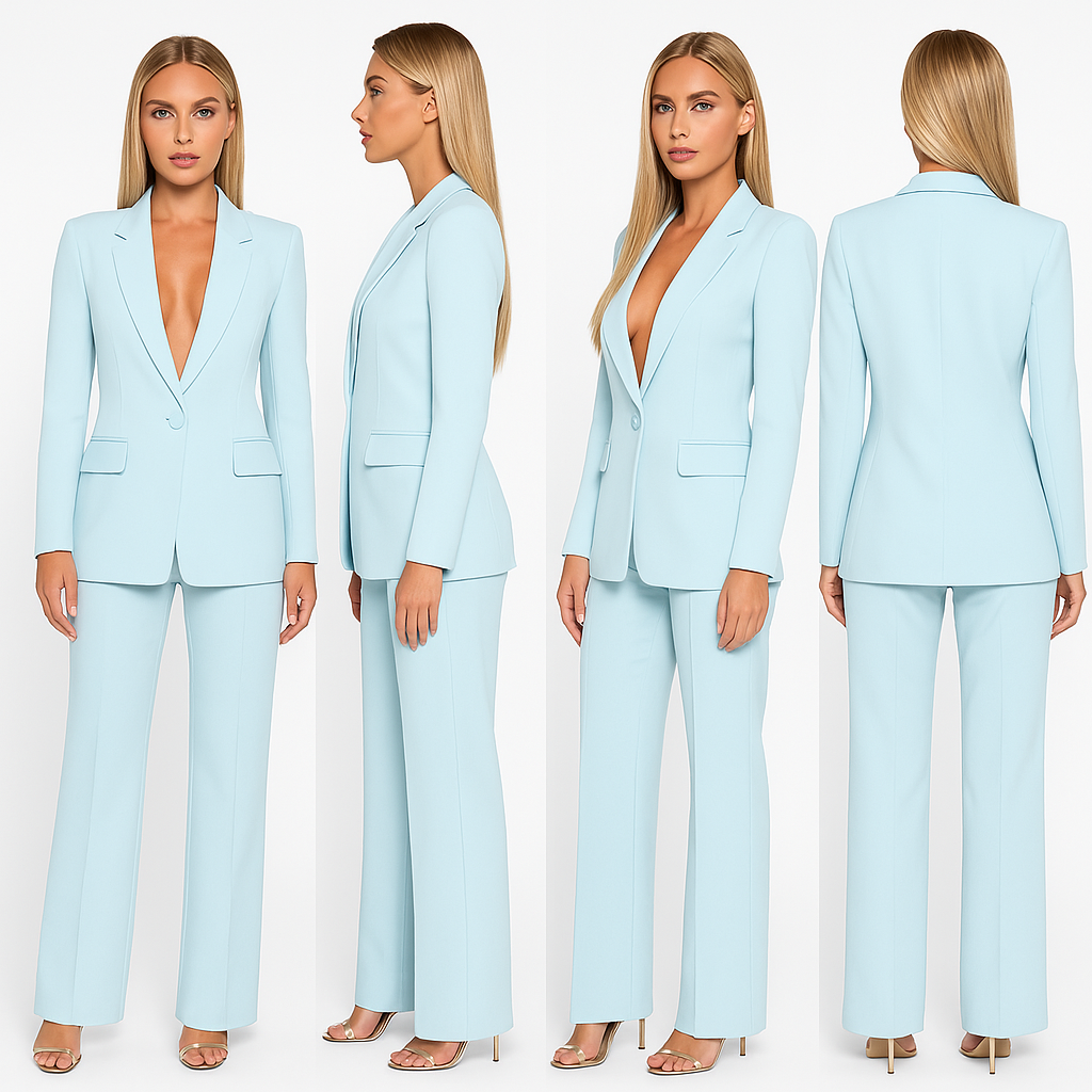 Women's Blazer & Trouser Set – Tailored Two-Piece Suit Set