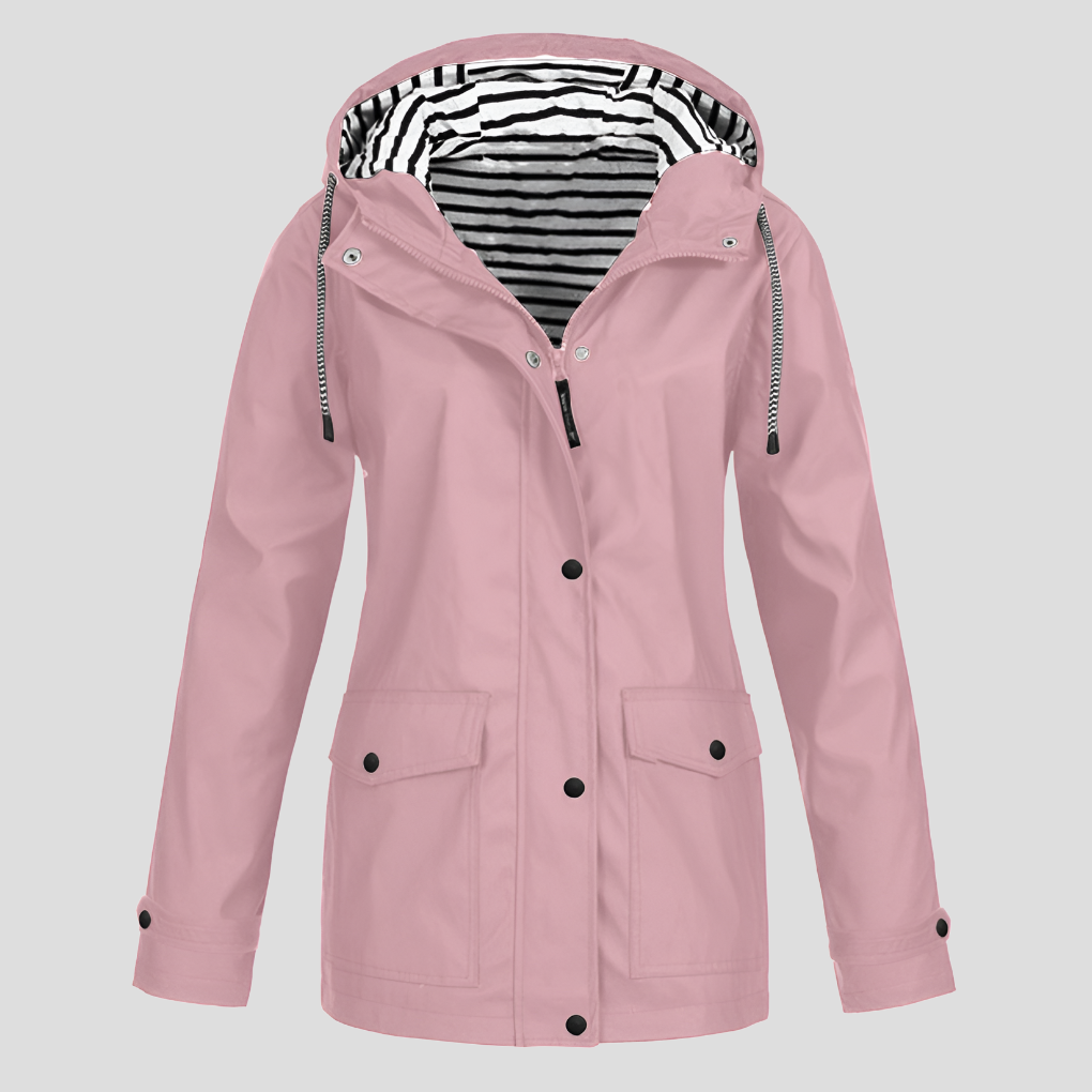 Women's Waterproof Jacket – Windproof Hooded Rain Coat