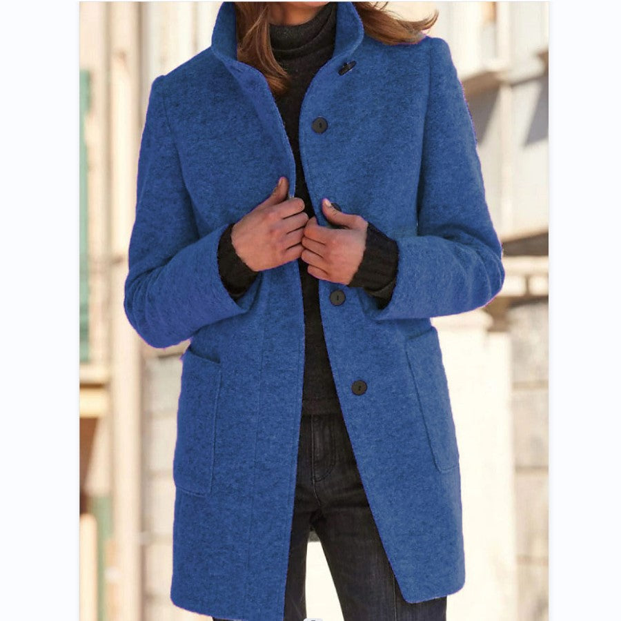 Women's classic wool-blend coat