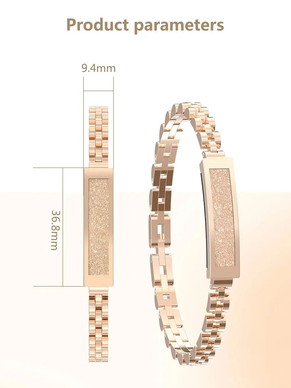 Smart Fitness Bracelet – Elegant Activity Tracker with Heart Rate