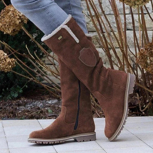 Women's warm fleece-lined winter boots - side