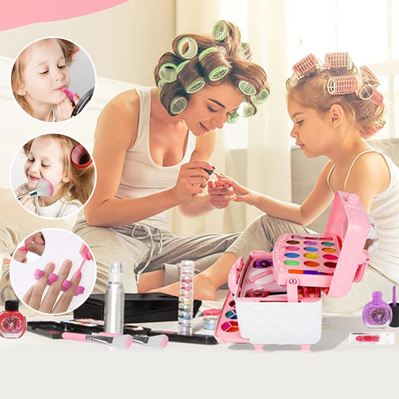 Princess kids make-up play case with mirror