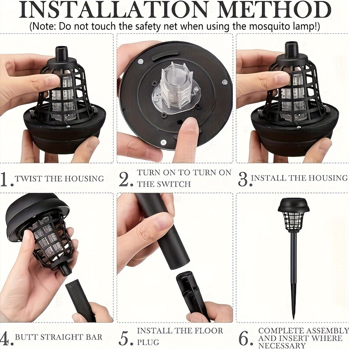 Solar Insect Killer Lamp – Mosquito & Fly Trap, Set of 2