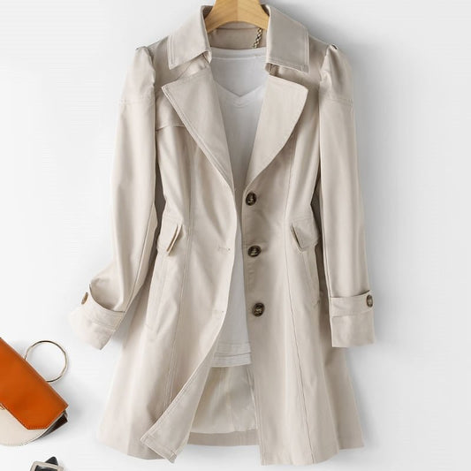 Women's lightweight belted trench coat