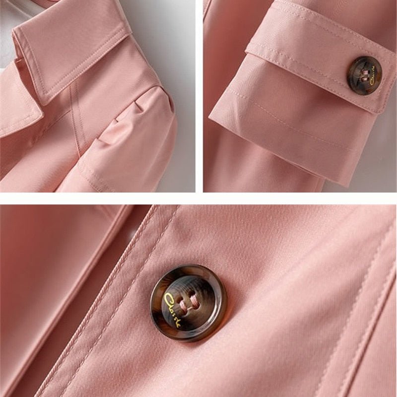 Women's lightweight belted trench coat