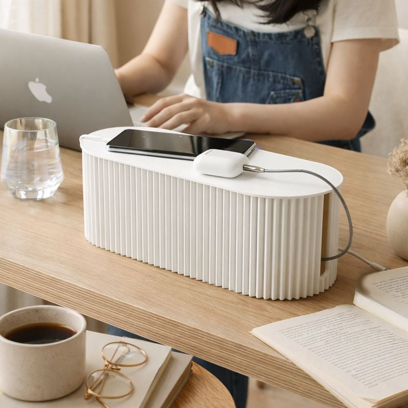 Cable & Charger Organiser Box – Minimalist Cord Management