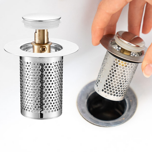 Pop-up sink drain stopper basin plug