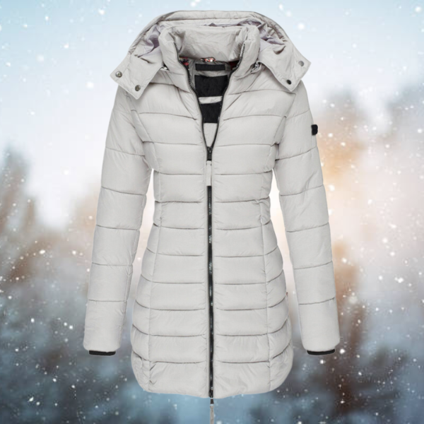 Women's Long Puffer Jacket – Quilted Hooded Winter Coat