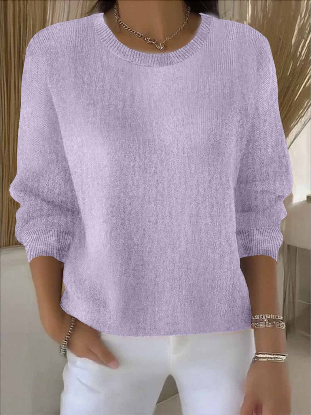 Women's long-sleeve crew-neck sweater