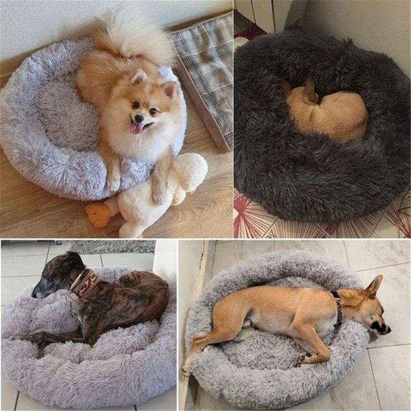 Donut Pet Bed – Soft Calming Cuddler Bed for Cats & Dogs