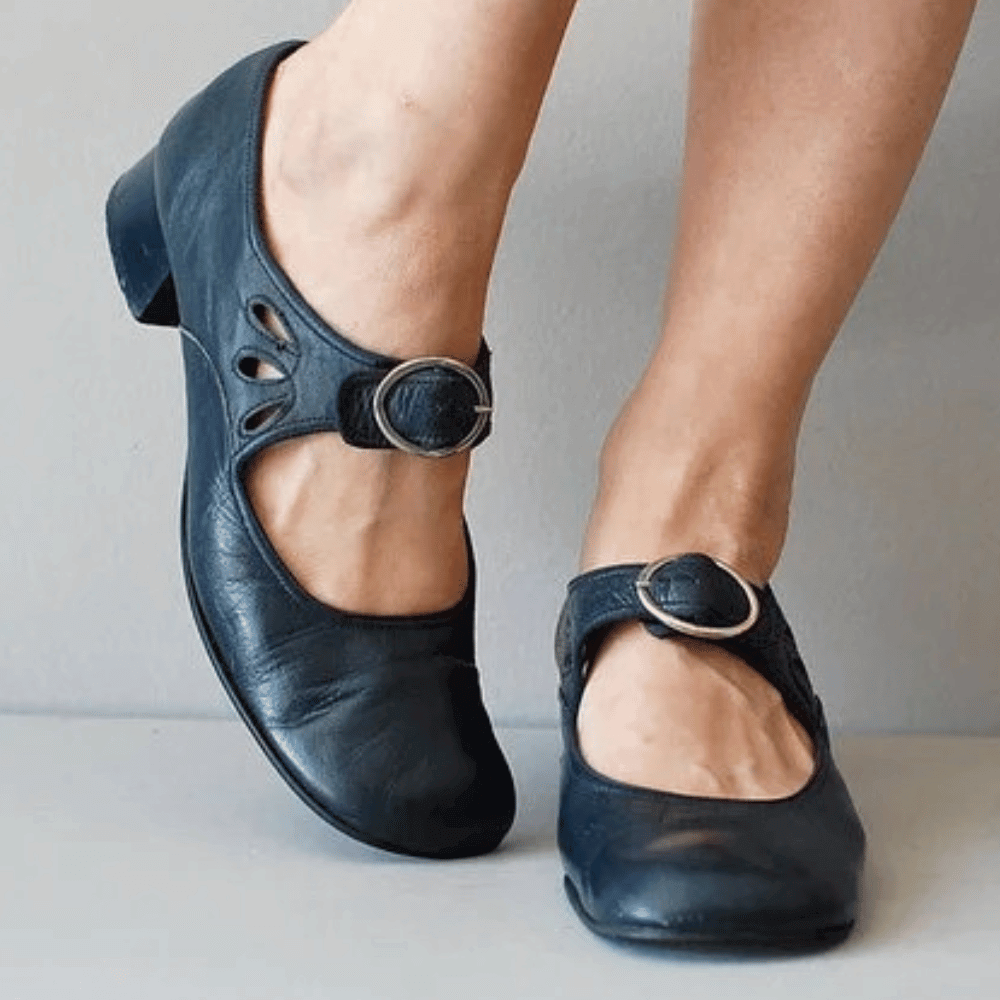 Leather Sandals for Women, Comfort Arch Support Sandals with Soft Footbed