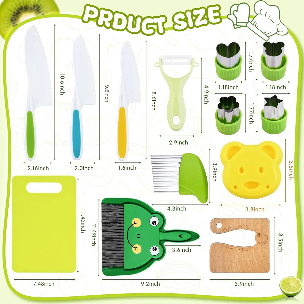 Kids toy kitchen play set with pretend cooking utensils