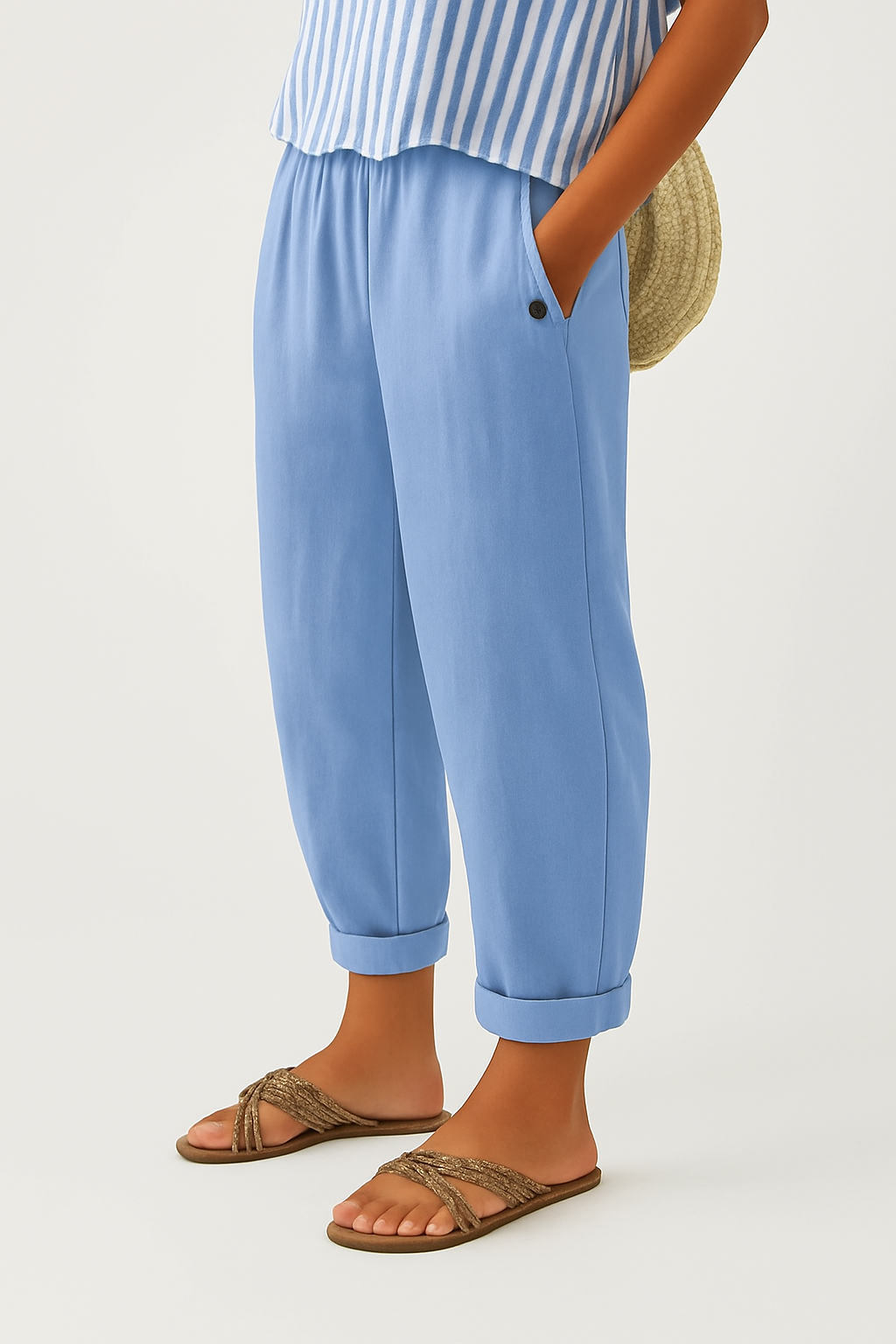 Women's relaxed straight-leg everyday trousers