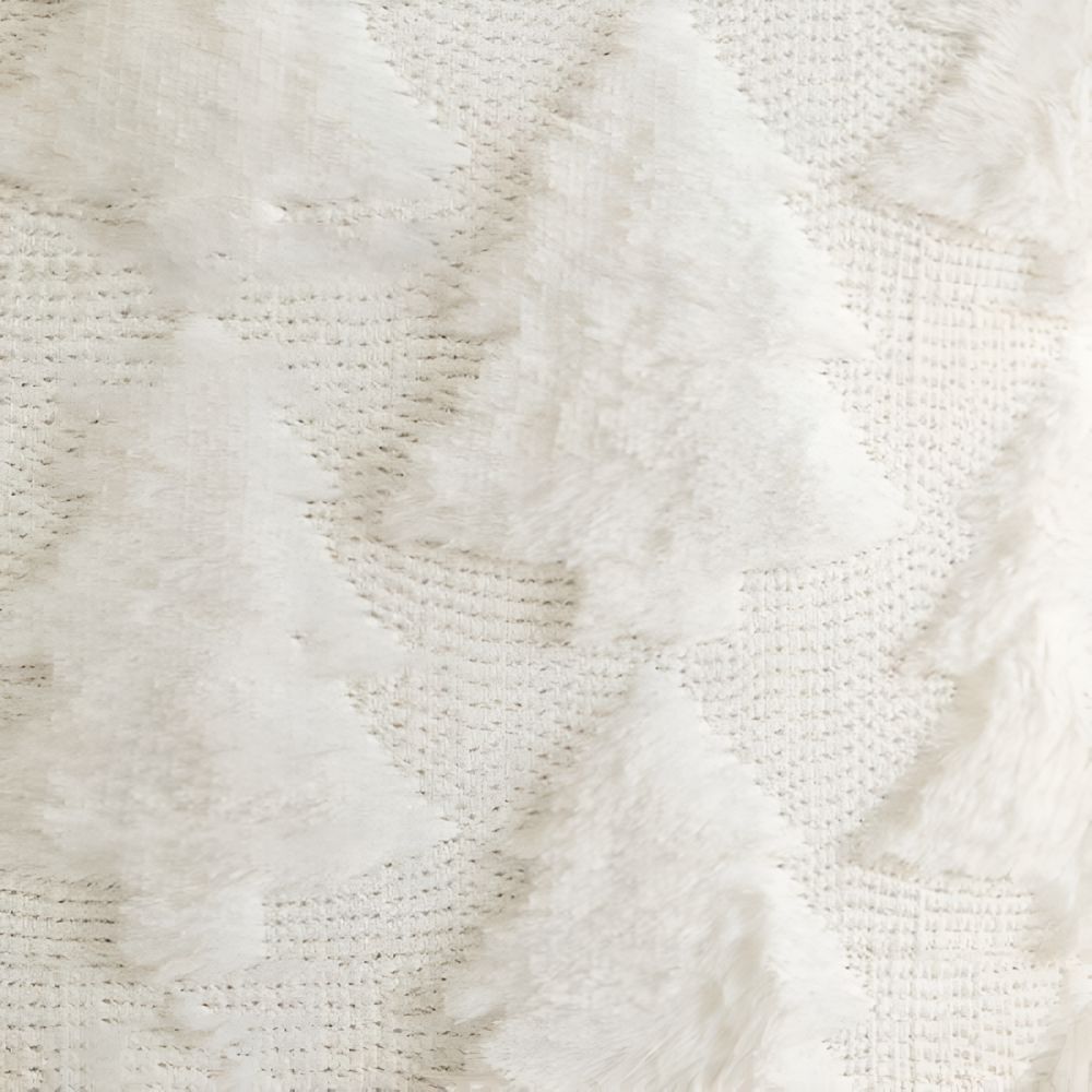 Plush Christmas tree textured cushion cover