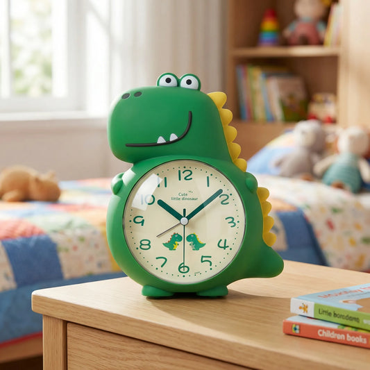 Kids dinosaur alarm clock with night light