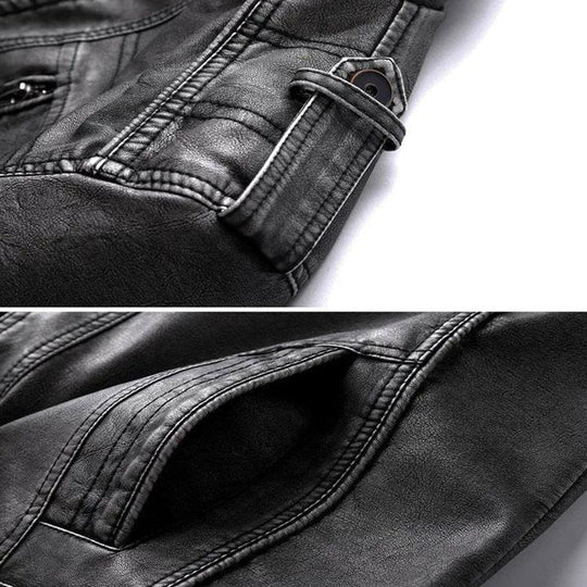 Men's Faux Leather Jacket – Classic Casual Jacket