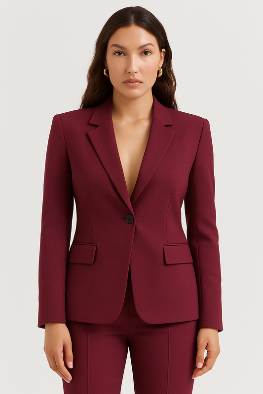 Women's single-button notch-lapel tailored blazer