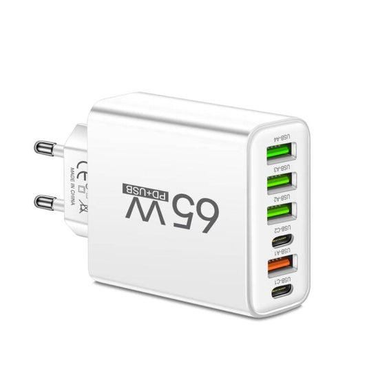 65W 6-port USB charging station
