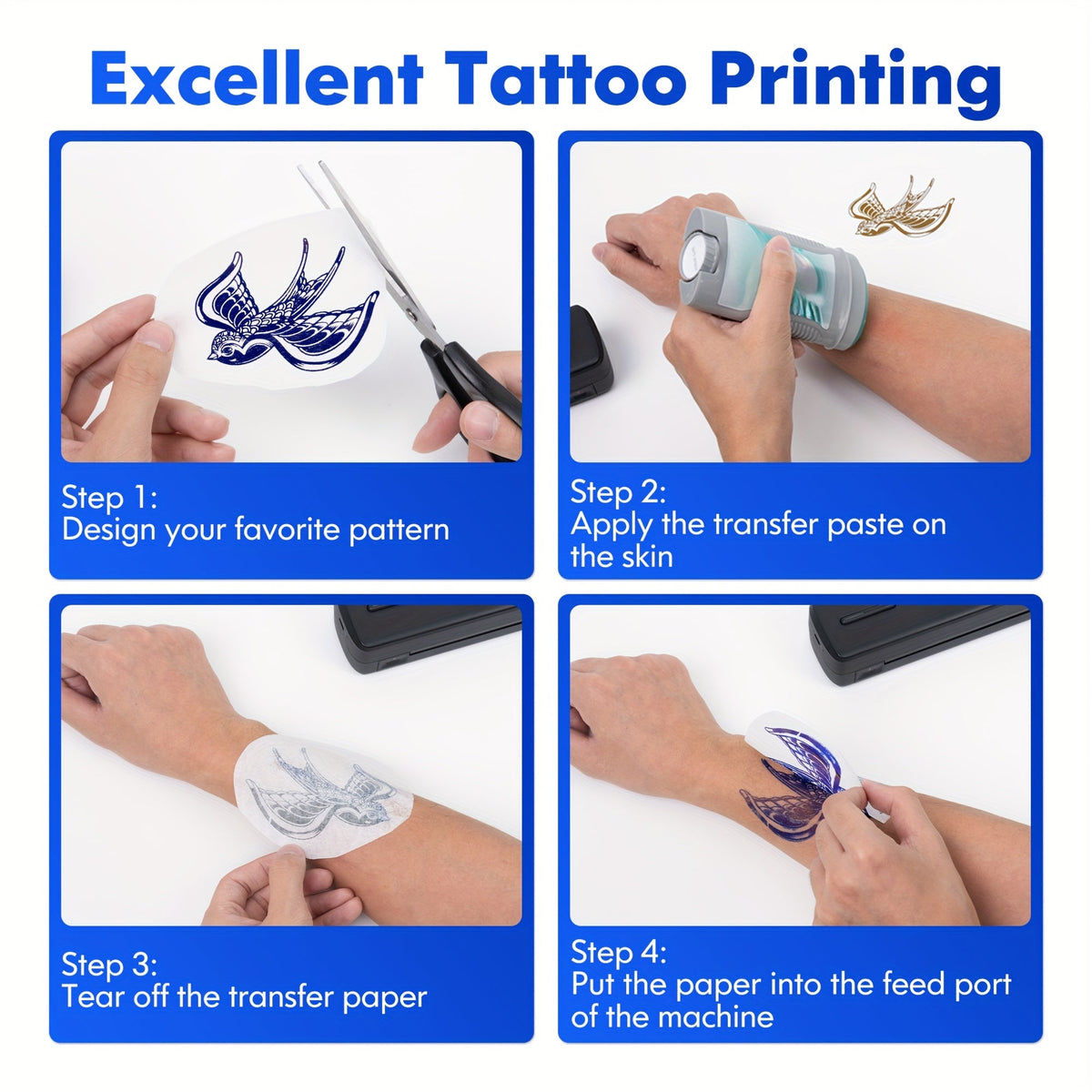Portable Thermal Printer – Wireless Inkless A4 Printer
