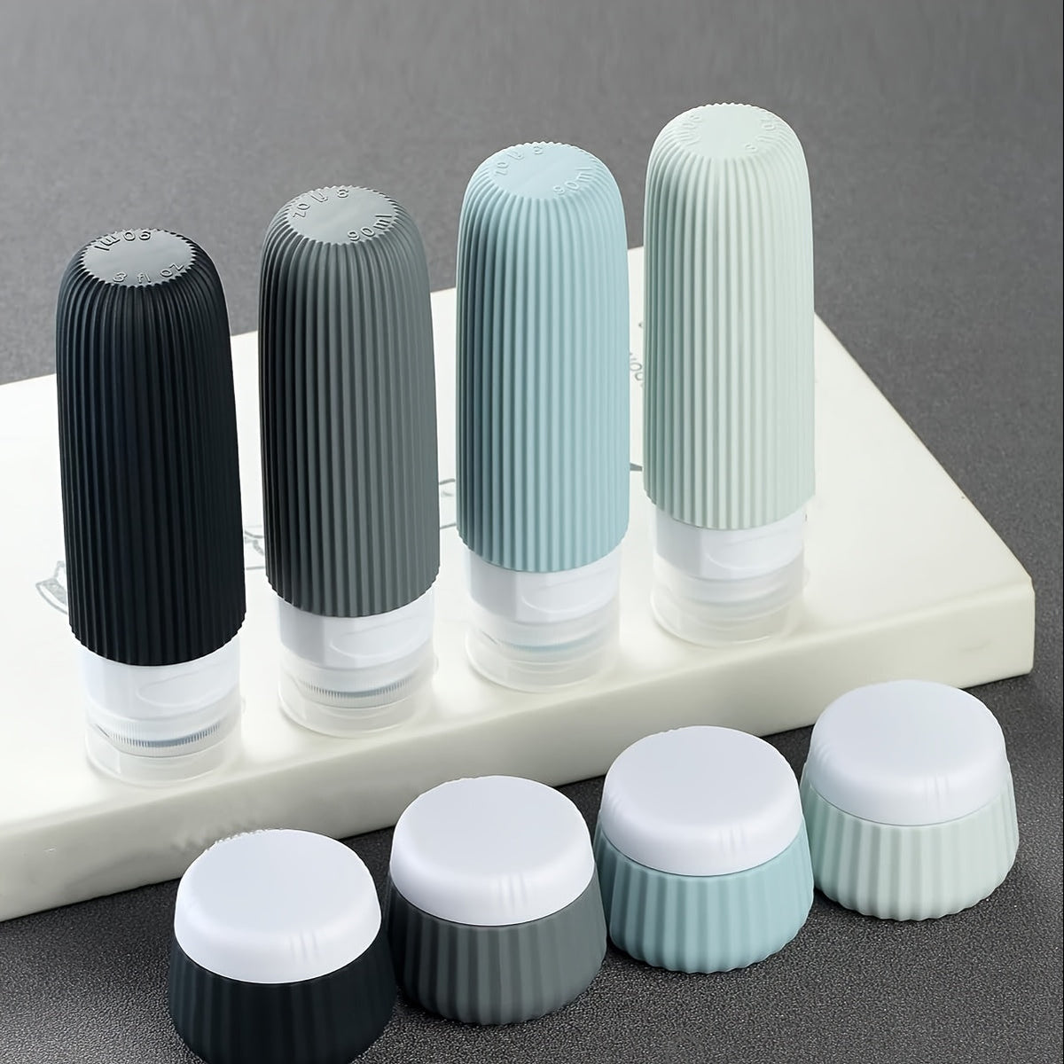 Travel Bottle Set – 8-Piece Leak-Proof Silicone TSA Bottles