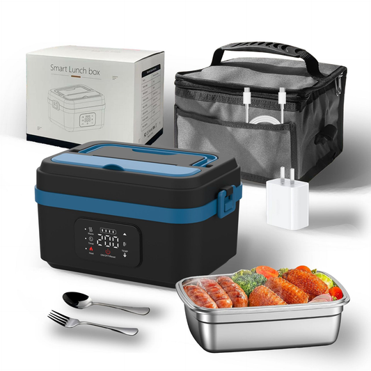 Cordless electric self-heating lunch box with battery