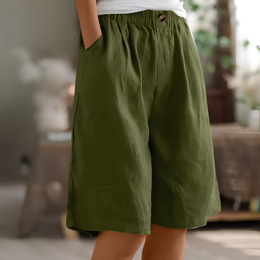 Loose-Fit Shorts – Elastic-Waist Shorts with Pockets