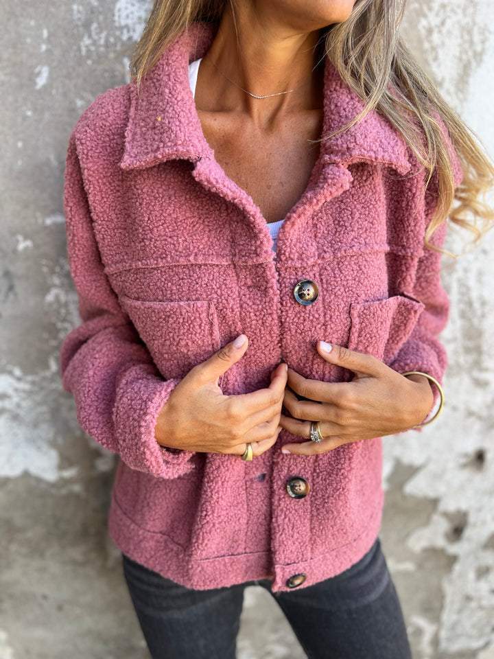 Women's Fleece-Lined Jacket – Cosy Warm Zip-Up Jacket