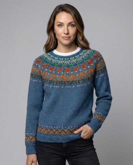 Women's Icelandic knit patterned jumper