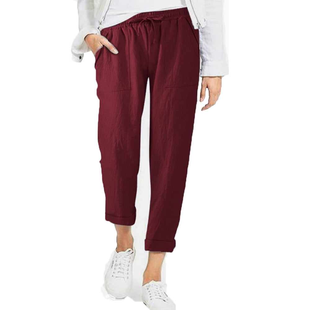 Women's Cotton-Linen Trousers – Lightweight Summer Trousers