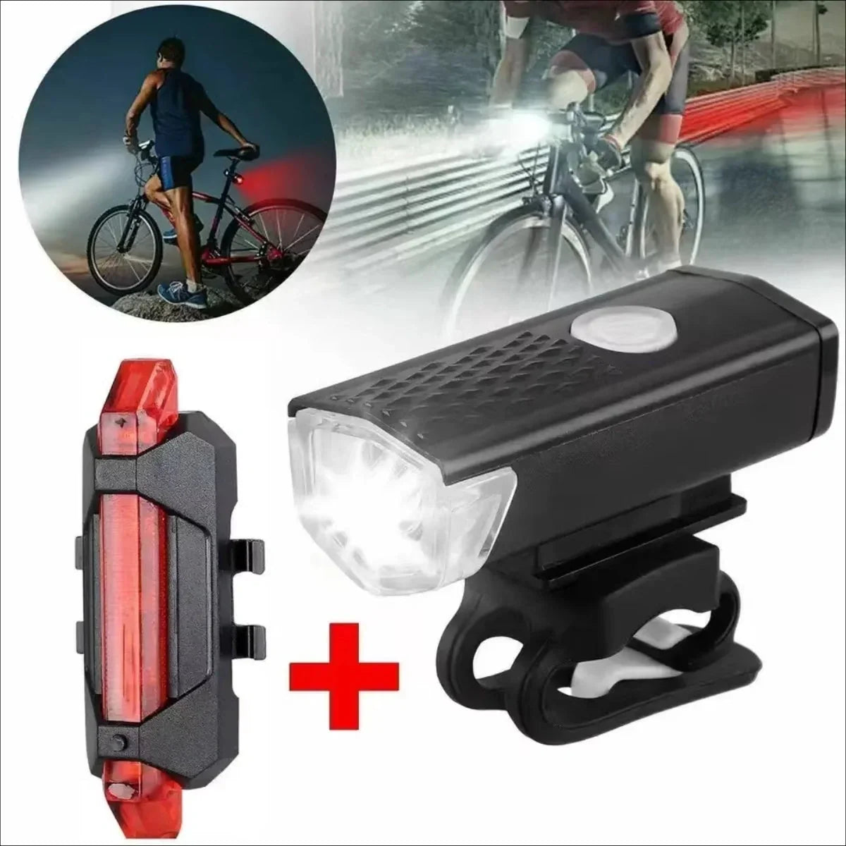 Bike Light Set – USB Rechargeable Front & Rear Cycling Lights