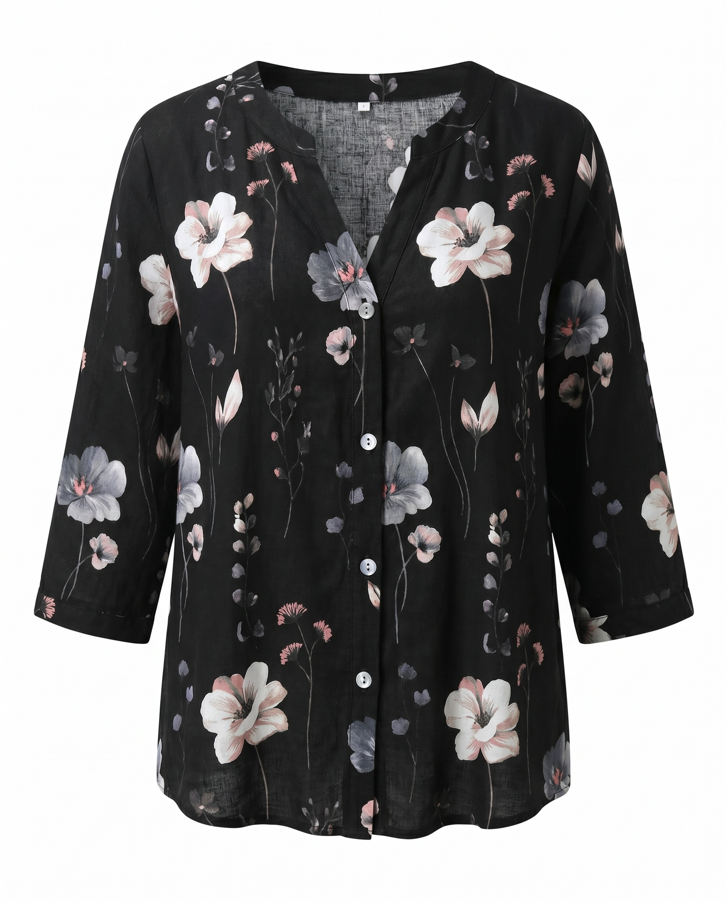 Women's floral blouse - black