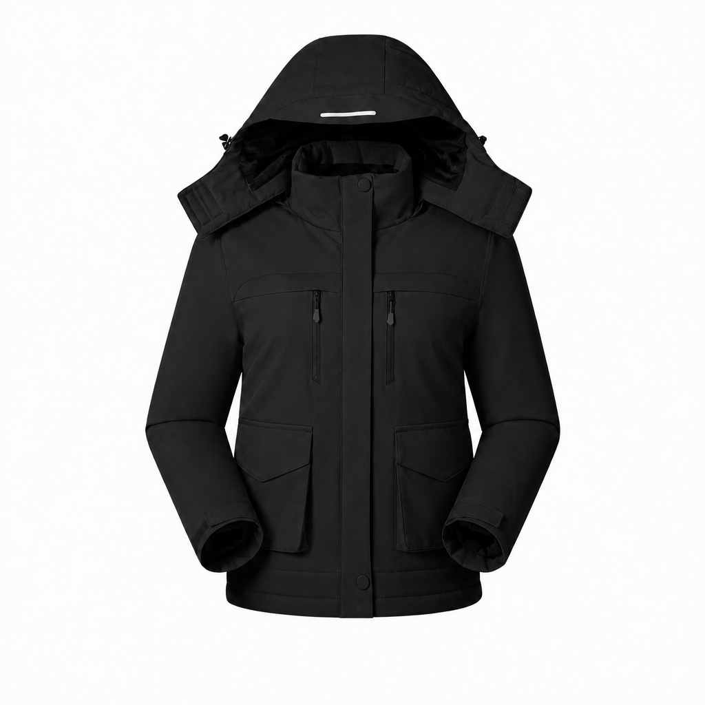 Women's Heated Jacket – USB Hooded Full-Zip Winter Coat