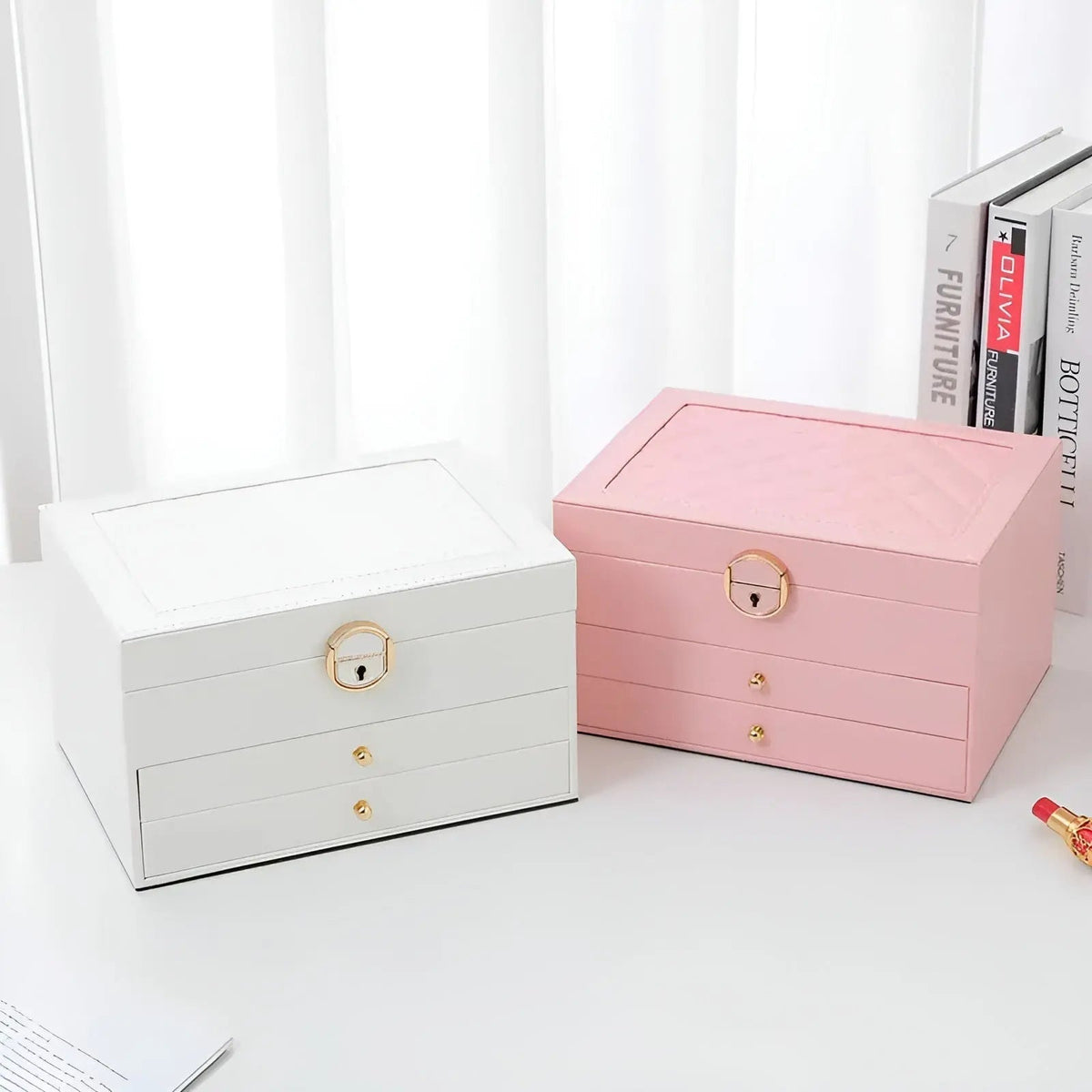 Multi-Layer Jewellery Box – Stylish Faux Leather Organiser