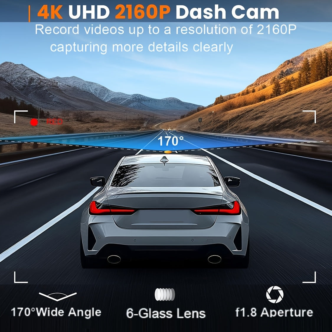 4K Dash Cam – Ultra HD Car Camera with Night Vision & WiFi