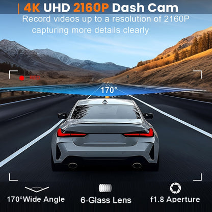 4K Dash Cam – Ultra HD Car Camera with Night Vision & WiFi