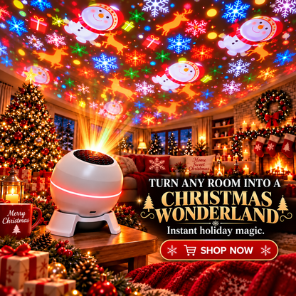 Christmas Light Projector – Moving Festive Motifs with USB
