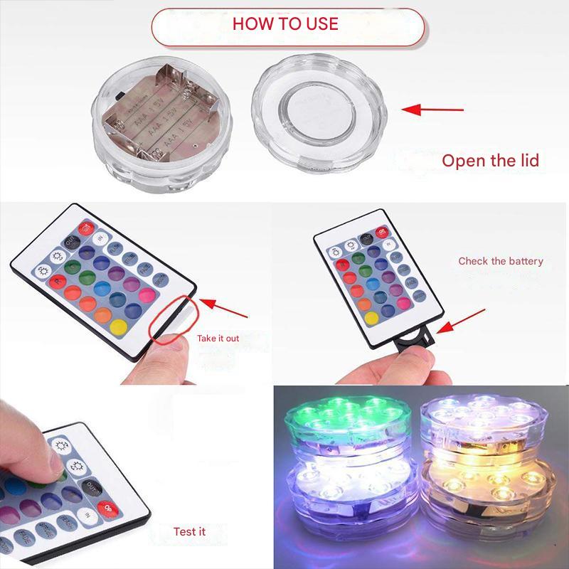 Underwater LED Light – Colourful Fully Waterproof, Remote