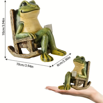 Solar Frog Figure – Weatherproof Garden Light Ornament
