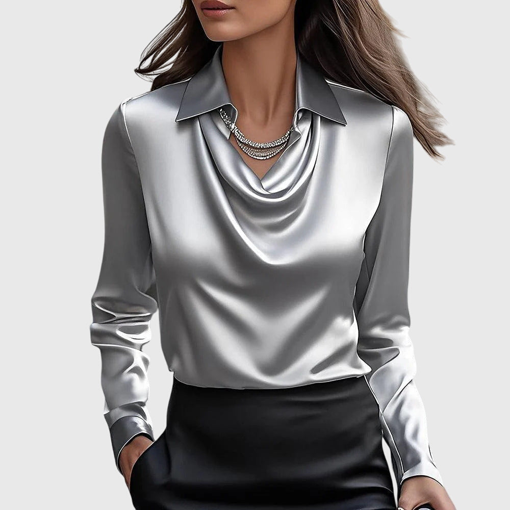 Women's elegant satin blouse
