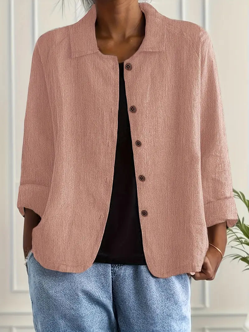 Women's Lightweight Jacket – Casual Button-Front Jacket