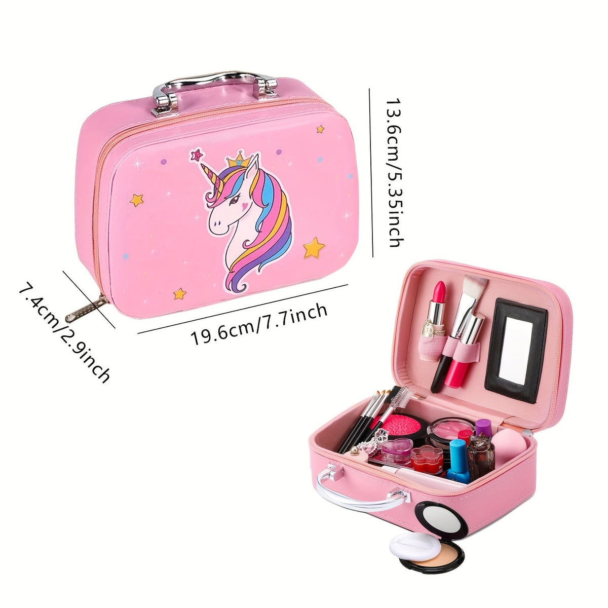 Unicorn kids make-up set with cosmetics bag