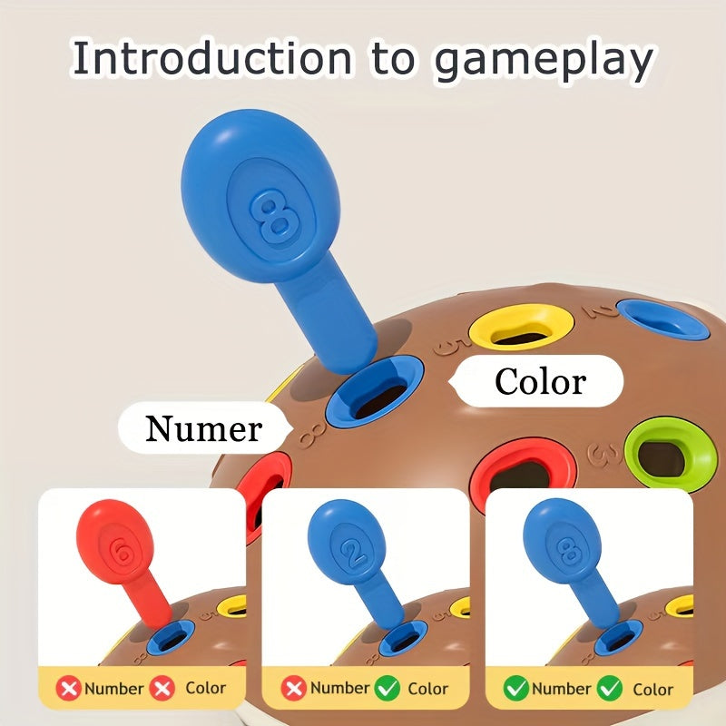 Hedgehog Peg Learning Toy – Numbers & Colours for Toddlers