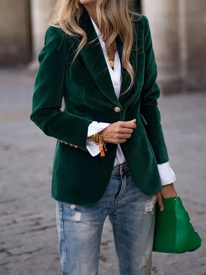 Women's notch-lapel blazer - side