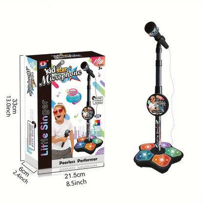 Kids karaoke microphone with adjustable stand