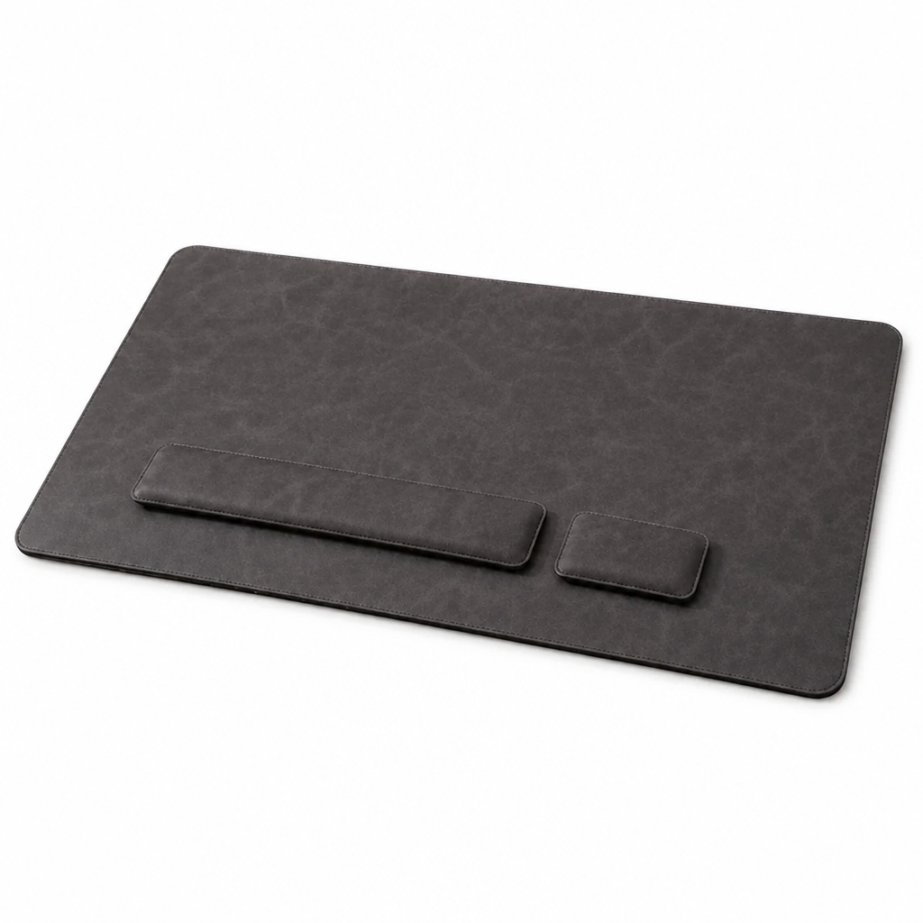 Desk Pad Set – 3-Piece Mat with Wrist Rests
