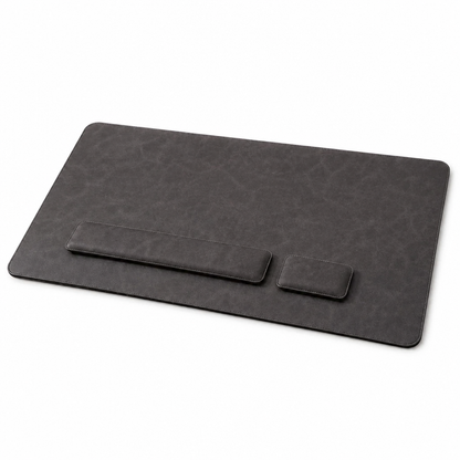 Desk Pad Set – 3-Piece Mat with Wrist Rests