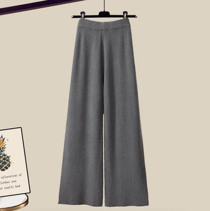 Women's Knit Co-Ord – Three-Piece Jumper, Shirt & Trouser Set