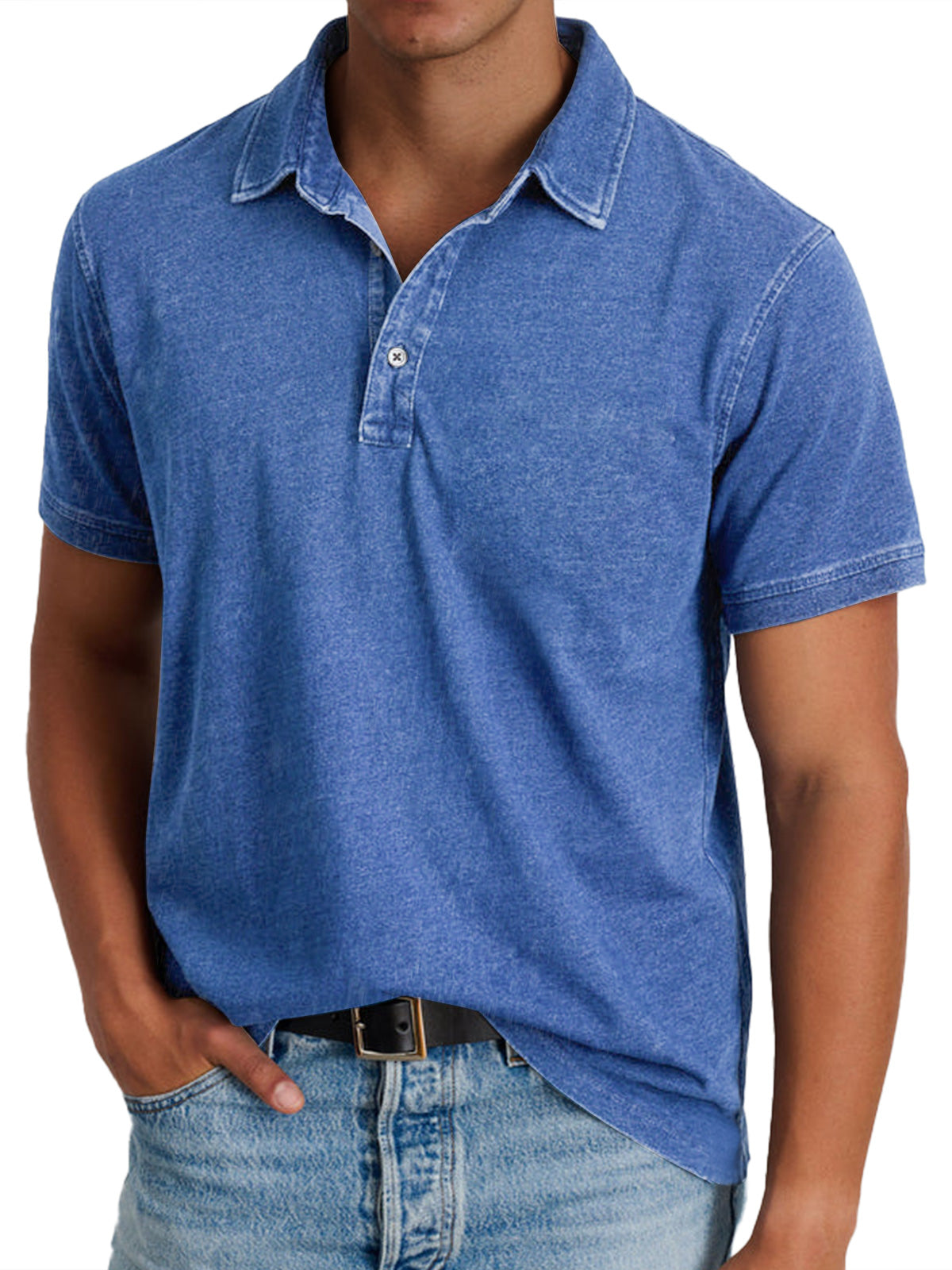 Men's heritage collared polo shirt - front