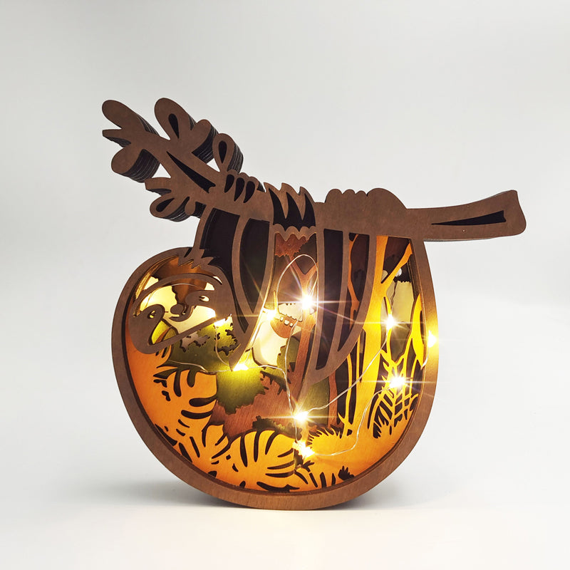 3D Handcrafted Wooden Animal Sculpture – Artistic Décor & Gift